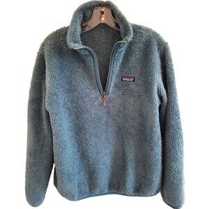 Patagonia Better Sweater Women Medium Cozy Fleece Quarter Zip Pullover Blue